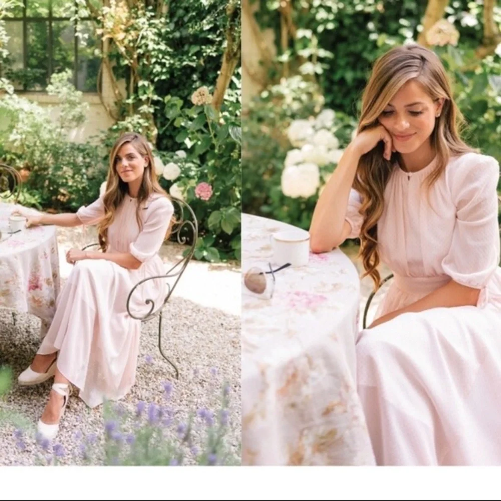 Louise Swiss Dot Sheer Tie Sleeves dress - Picture 6 of 6